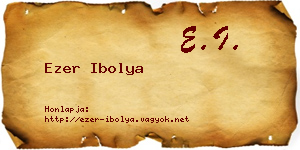 Ezer Ibolya névjegykártya