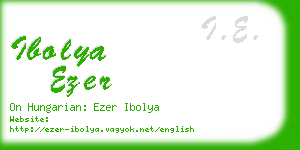ibolya ezer business card